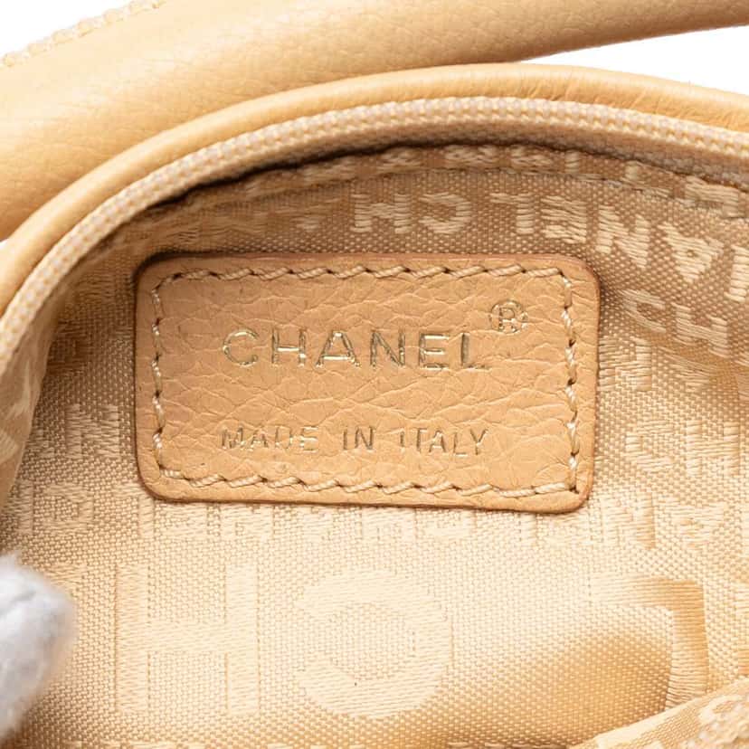 Chanel CC Calfskin Tassel Hobo Beige Leather Very good condition - Box View