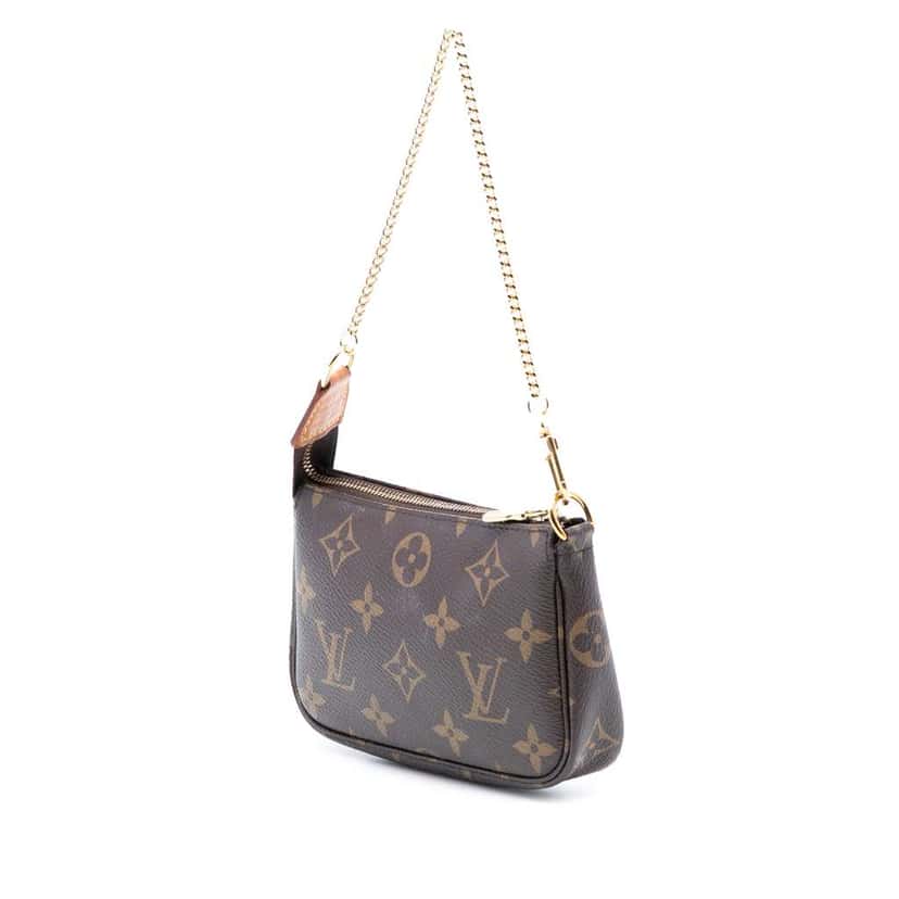 Louis Vuitton Monogram Mini Pochette Accessoires Brown Very good condition - Back View