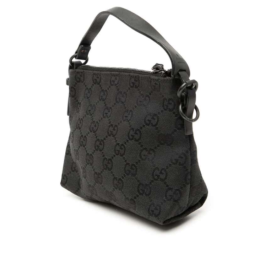 Gucci GG Canvas Handbag Black Canvas Very good condition - Back View