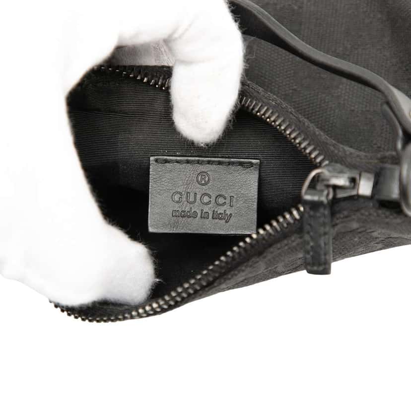 Gucci GG Canvas Handbag Black Canvas Very good condition - Box View