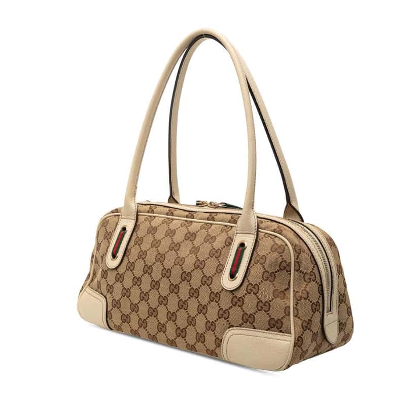 Gucci GG Canvas Princy Shoulder Bag Beige Canvas Very good condition - Back View