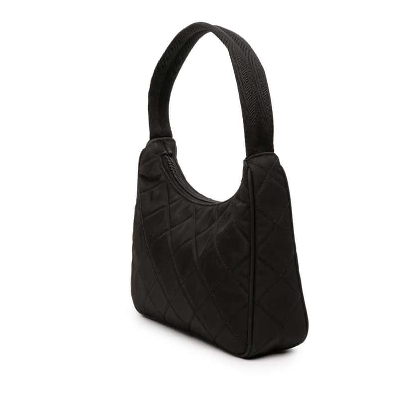 Prada Impuntu Re Nylon Shoulder Bag Black Very good condition - Back View