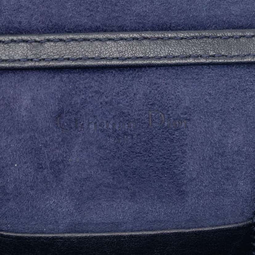 Dior Studded Lambskin Vertical Diorama Crossbody Blue Leather Very good condition - Box View