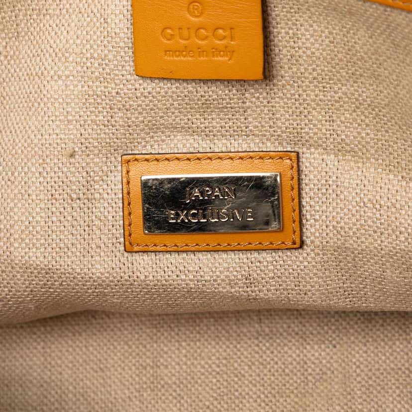 Gucci Medium Canvas Craft Tote Brown Canvas Very good condition - Box View