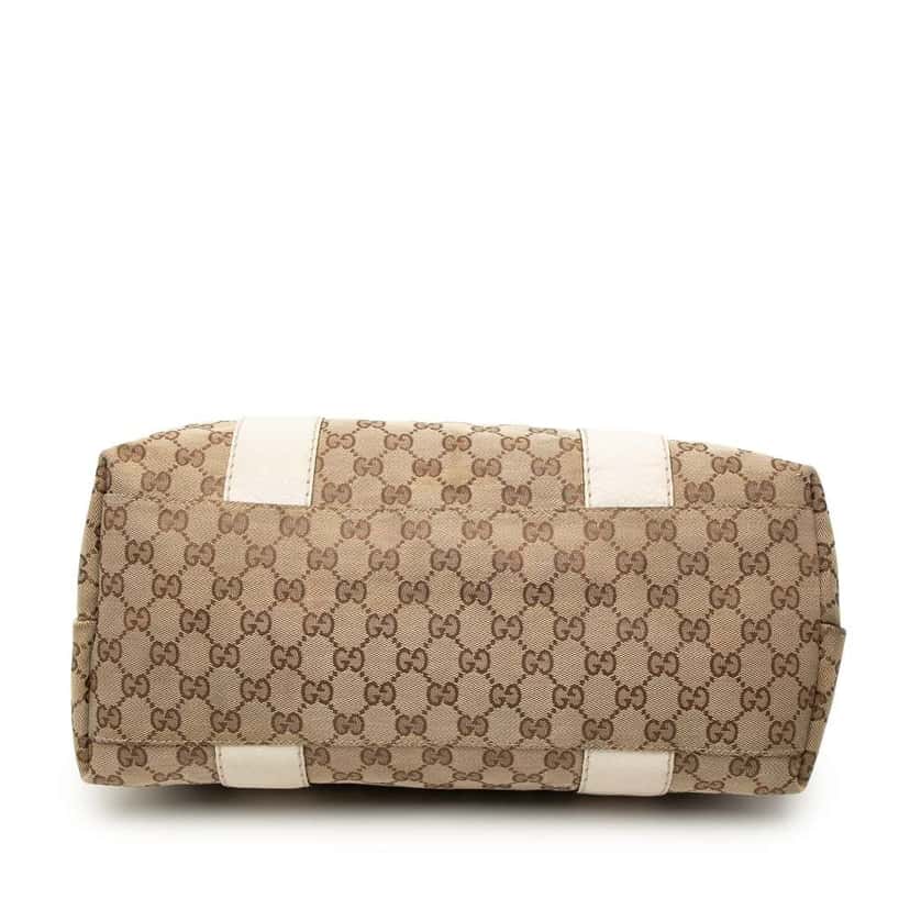 Gucci Medium GG Canvas Bamboo Libeccio Tote Beige Canvas Good condition - Inside View