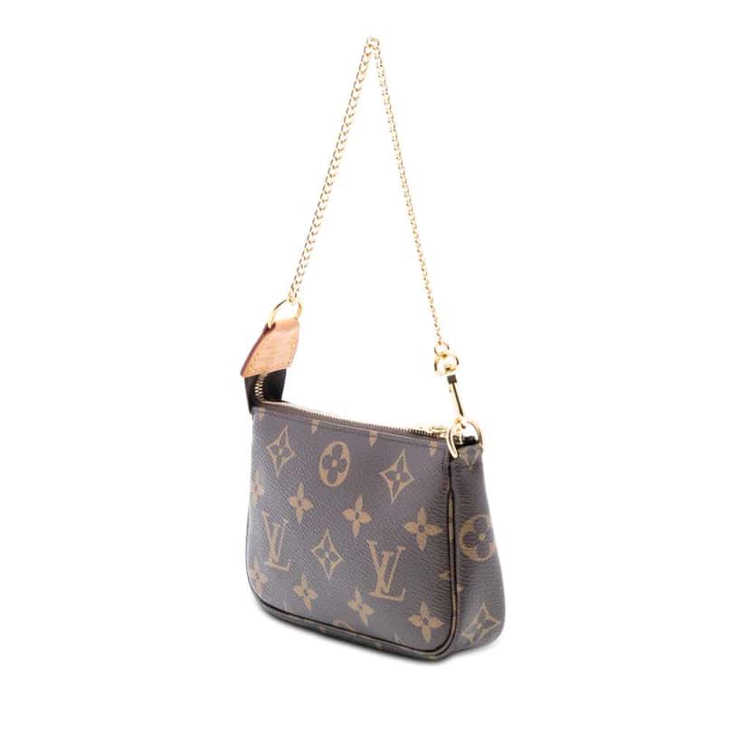 Louis Vuitton Monogram Mini Pochette Accessoires Brown Very good condition - Back View