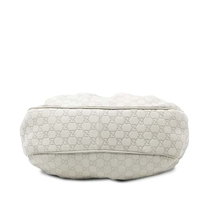 Gucci Guccissima Sukey Shoulder Bag White Leather Very good condition - Inside View
