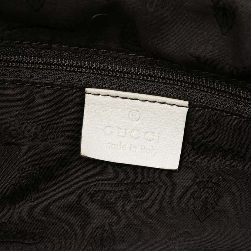 Gucci Guccissima Sukey Shoulder Bag White Leather Very good condition - Box View