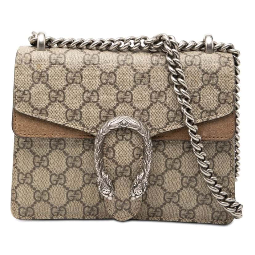 Gucci Small GG Supreme Dionysus Crossbody Beige Very good condition - Front View