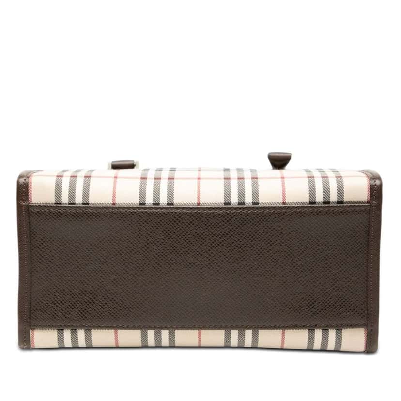 Burberry House Check Canvas Handbag Beige Canvas Good condition - Inside View