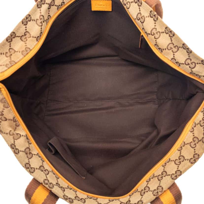 Gucci GG Canvas Web Tote Beige Canvas Very good condition - Model View