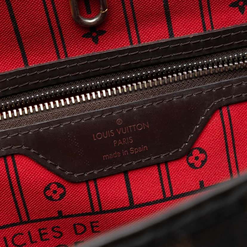 Louis Vuitton Damier Ebene Neverfull MM Brown Very good condition - Box View