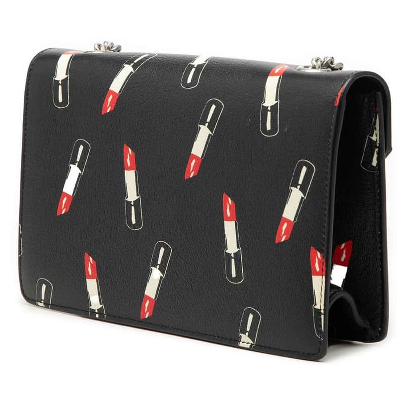 Saint Laurent Calfskin Lipstick Print Betty Crossbody Black Leather Very good condition - Back View