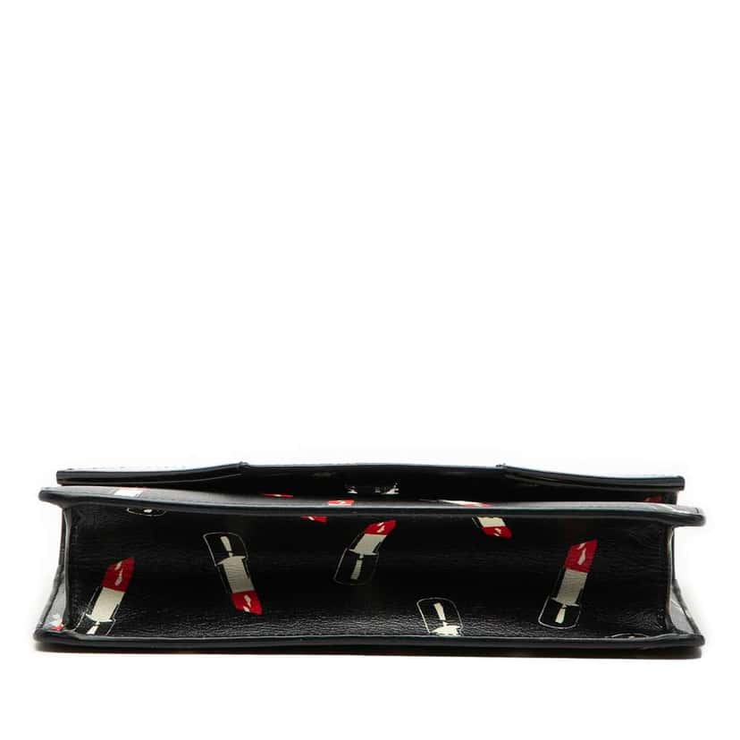 Saint Laurent Calfskin Lipstick Print Betty Crossbody Black Leather Very good condition - Inside View