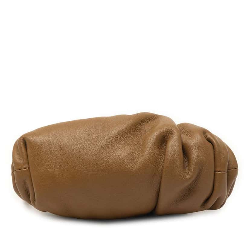 Bottega Veneta Lambskin The Extra Mini Pouch Crossbody Brown Leather Very good condition - Inside View