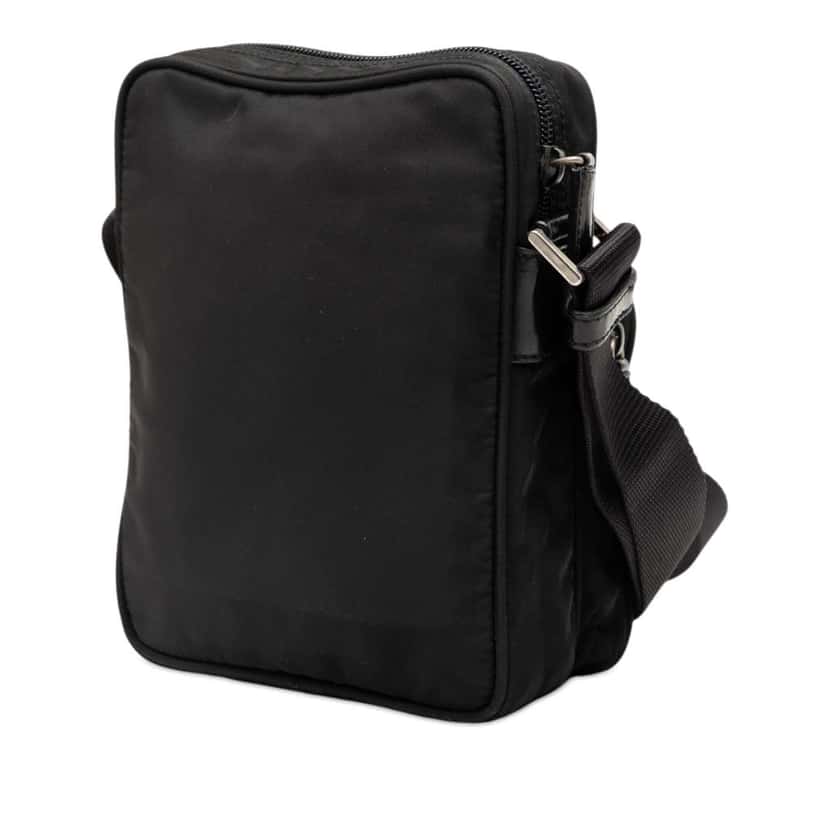 Prada Tessuto Zip Top Crossbody Black Good condition - Back View