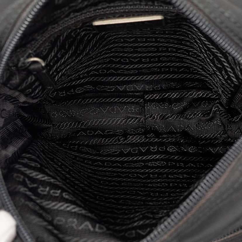 Prada Tessuto Zip Top Crossbody Black Good condition - Model View