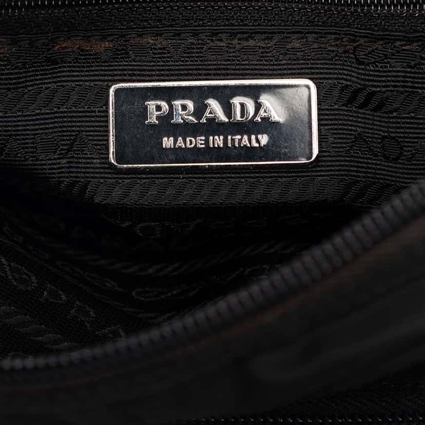 Prada Tessuto Zip Top Crossbody Black Good condition - Box View