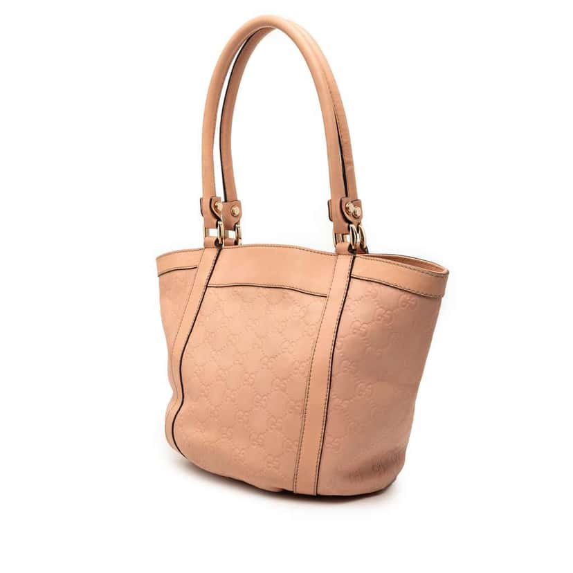 Gucci Guccissima Abbey D Ring Handbag Pink Leather Very good condition - Back View