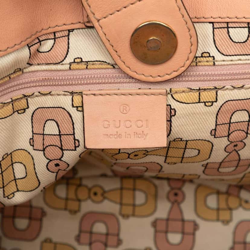 Gucci Guccissima Abbey D Ring Handbag Pink Leather Very good condition - Box View