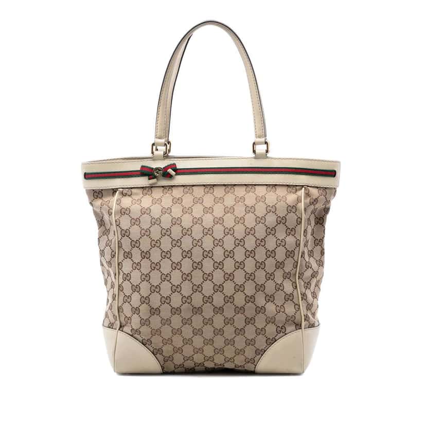 Gucci GG Canvas Mayfair Tote Beige Canvas Very good condition - Front View