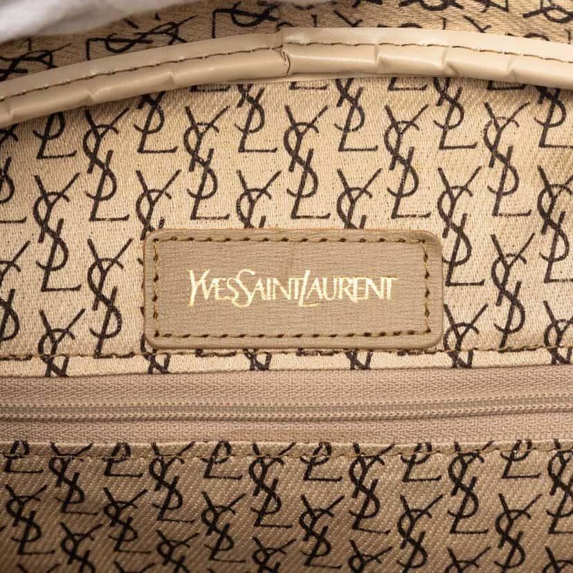 Saint Laurent Coated Canvas Giraffe Print Boston Bag Grey Canvas Very good condition - Box View