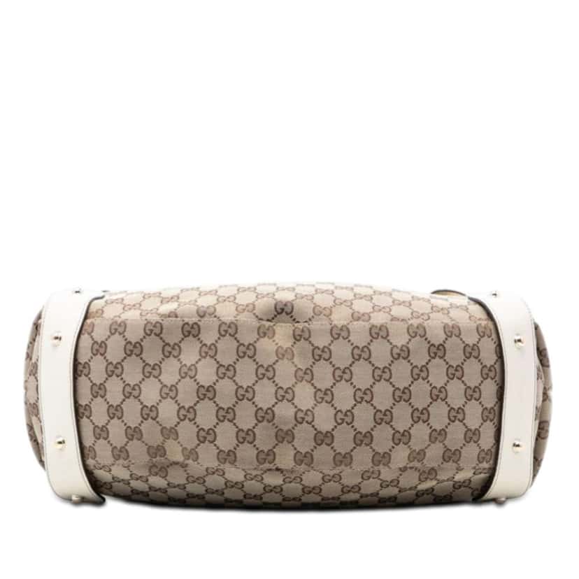 Gucci GG Canvas Horsebit Pelham Shoulder Bag Beige Canvas Very good condition - Inside View