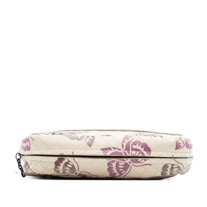 Bottega Veneta Small Nappa Intrecciomirage Butterfly Chain Crossbody Brown Leather Very good condition - Inside View