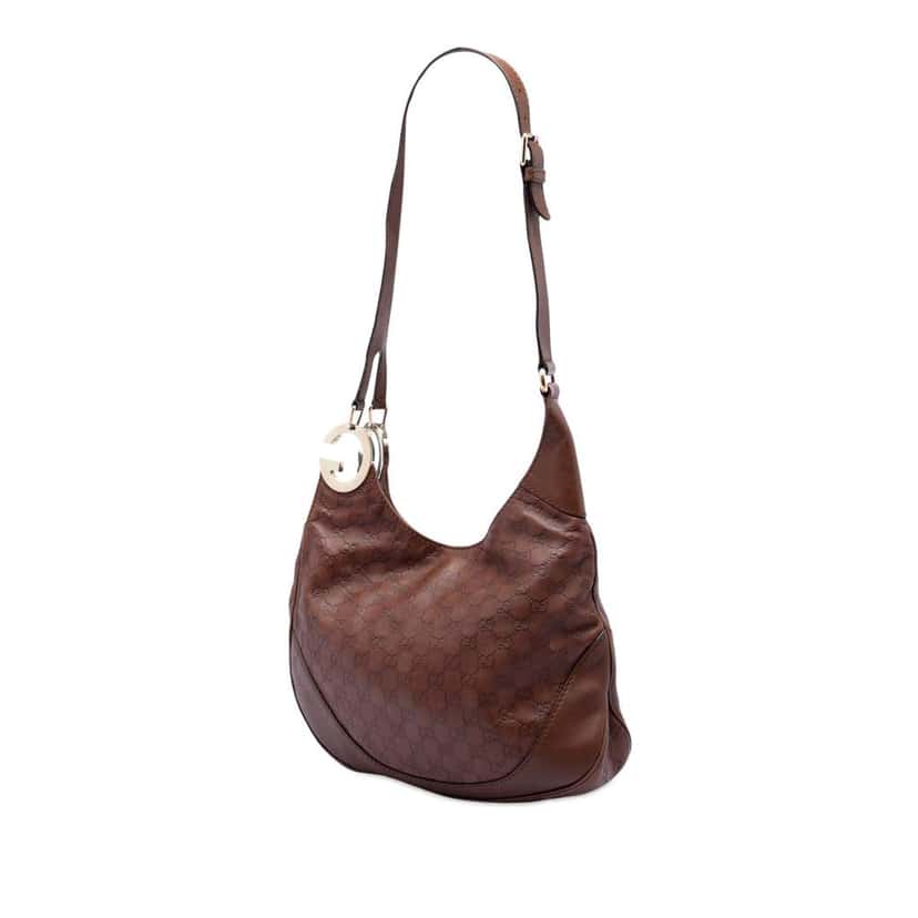 Gucci Guccissima Charlotte Crossbody Brown Leather Very good condition - Back View