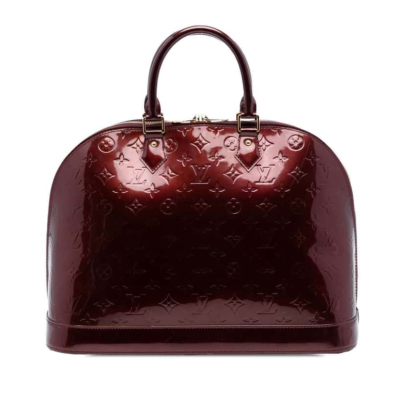 Louis Vuitton Monogram Vernis Alma GM Red Leather Very good condition - Front View