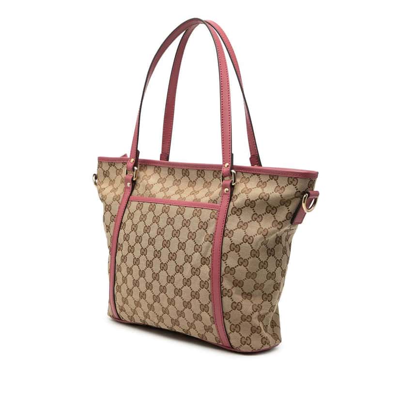 Gucci GG Canvas Convertible Joy Tote Beige Canvas Very good condition - Back View