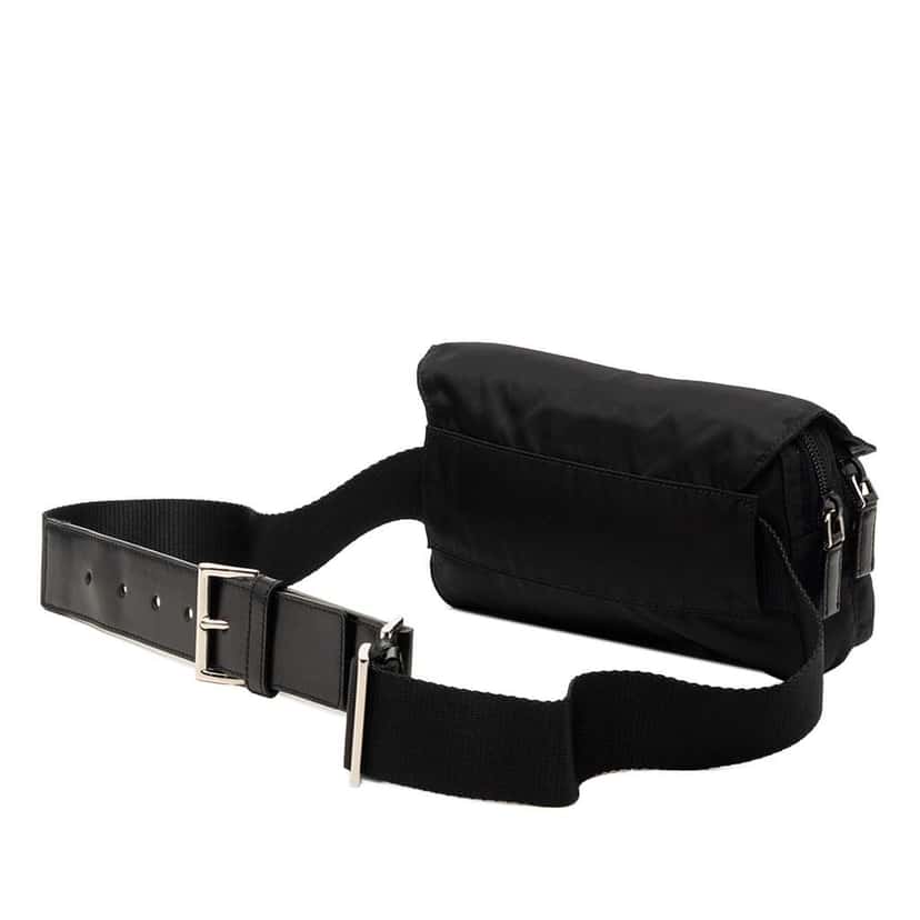 Prada Tessuto Buckle Belt Bag Black Very good condition - Back View