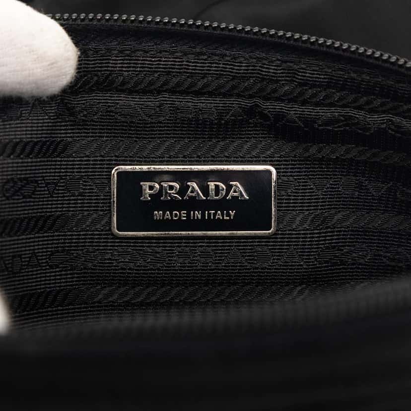 Prada Tessuto Buckle Belt Bag Black Very good condition - Box View