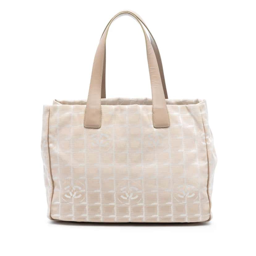 Chanel New Travel Line Nylon Tote Beige Very good condition - Front View