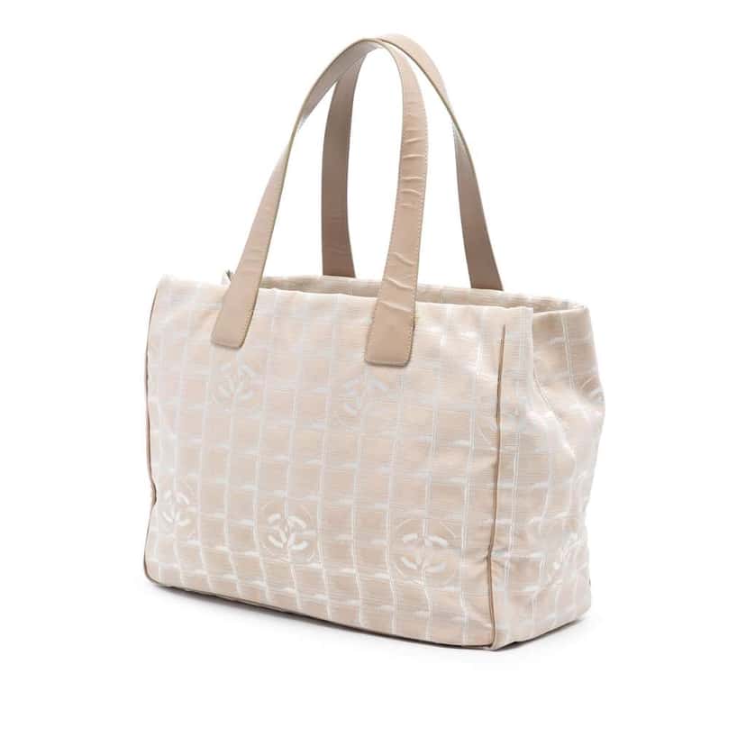 Chanel New Travel Line Nylon Tote Beige Very good condition - Back View