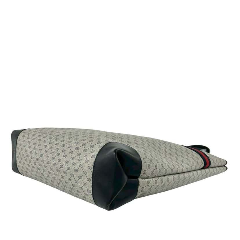 Gucci Micro GG Supreme Web Tote Grey Canvas Very good condition - Model View