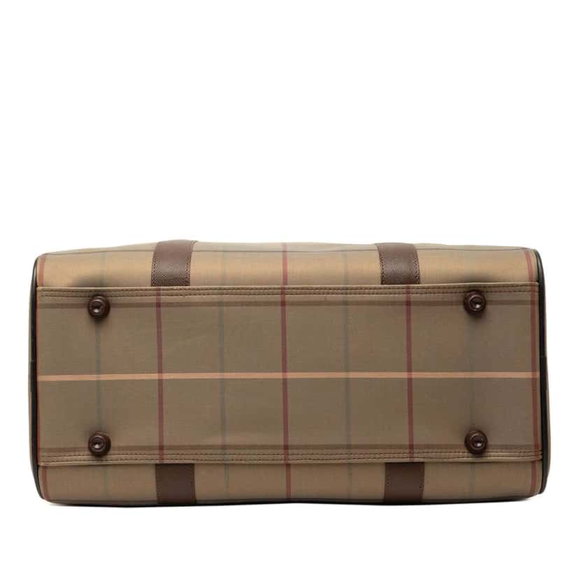 Burberry Vintage Check Canvas Boston Bag Brown Canvas Very good condition - Inside View