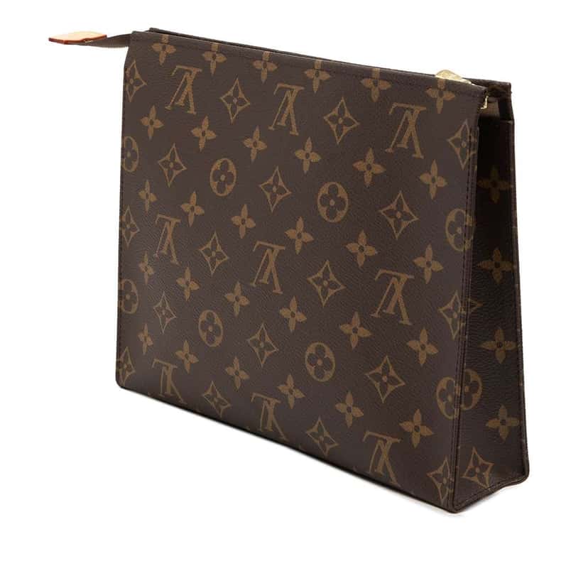 Louis Vuitton Monogram Toiletry Pouch 26 Brown Very good condition - Back View