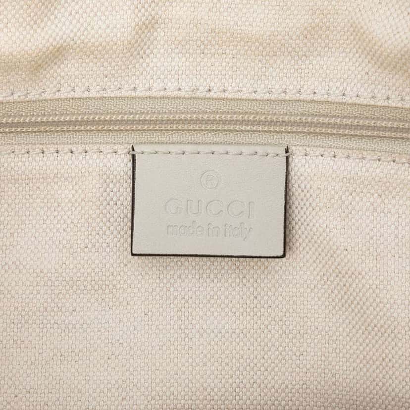 Gucci Guccissima Sukey Satchel White Leather Very good condition - Box View