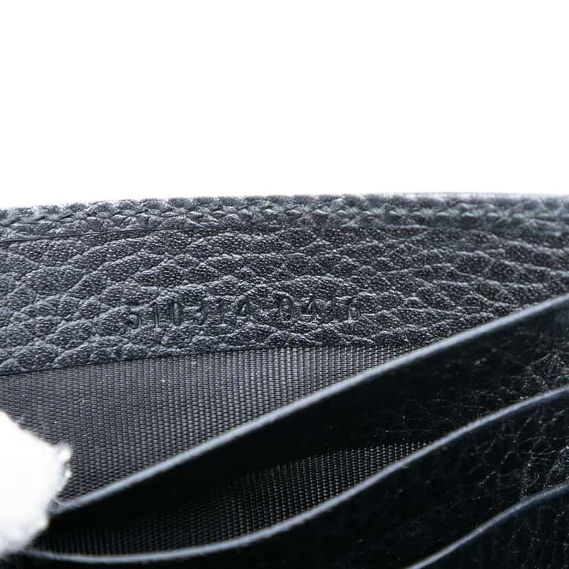 Gucci Leather Interlocking G Dollar Wallet on Chain Black Leather Very good condition - Box View