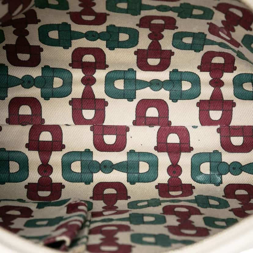 Gucci Guccissima Abbey D Ring Shoulder Bag White Leather Very good condition - Model View