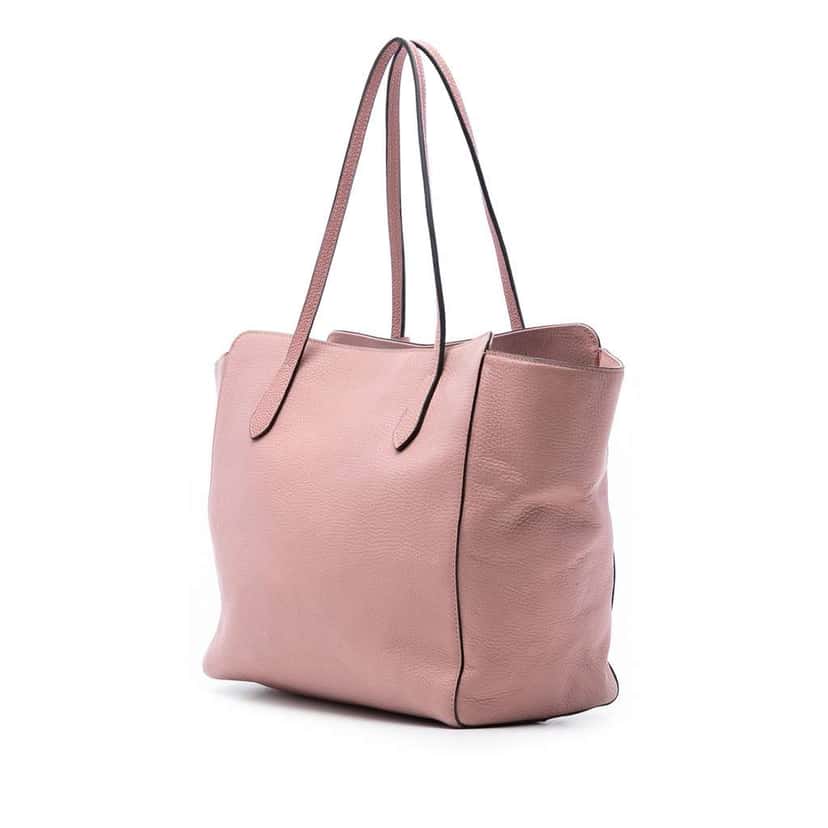 Gucci Medium Leather Swing Tote Pink Leather Very good condition - Back View