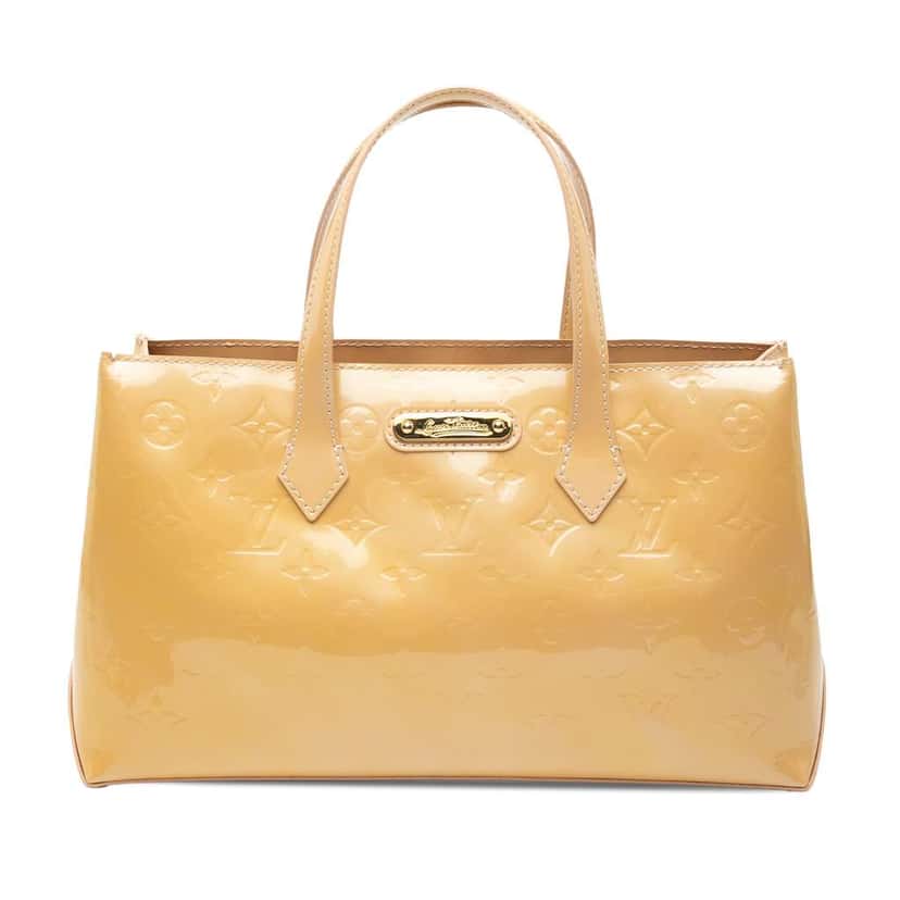 Louis Vuitton Monogram Vernis Wilshire PM Beige Leather Very good condition - Front View