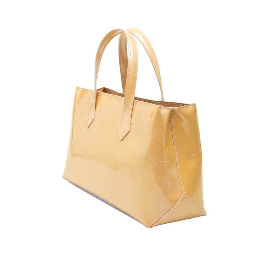 Louis Vuitton Monogram Vernis Wilshire PM Beige Leather Very good condition - Back View