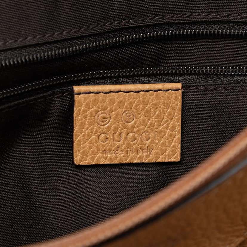 Gucci Leather Abbey D Ring Shoulder Bag Brown Leather Very good condition - Box View