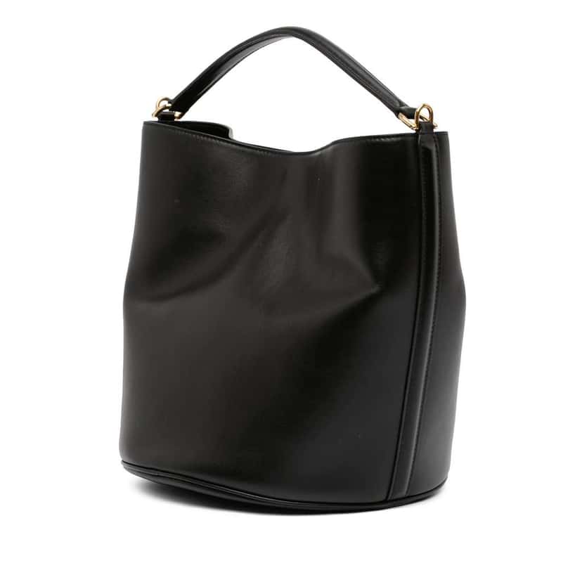 Celine Smooth Calfskin Bucket 16 Black Leather Very good condition - Back View