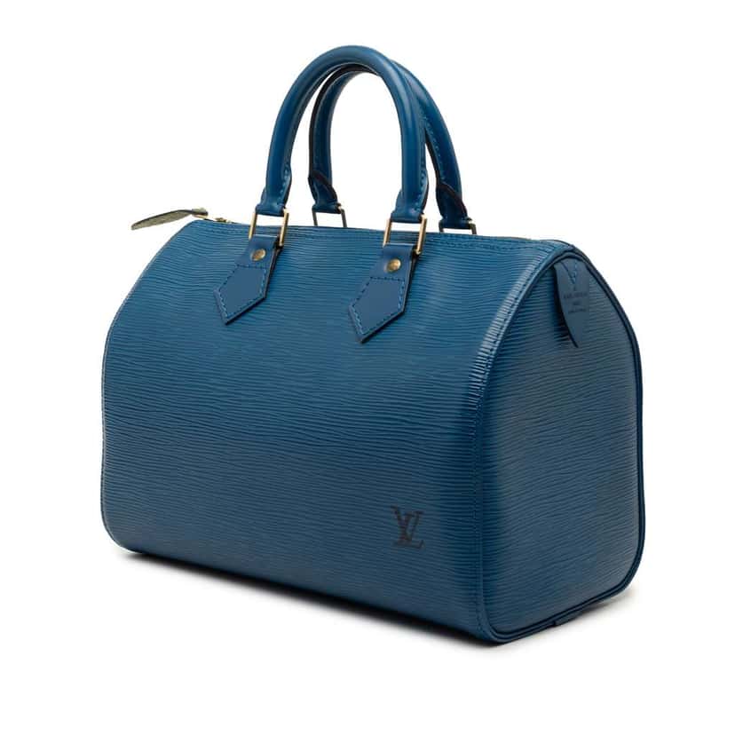 Louis Vuitton Epi Speedy 25 Blue Leather Very good condition - Back View