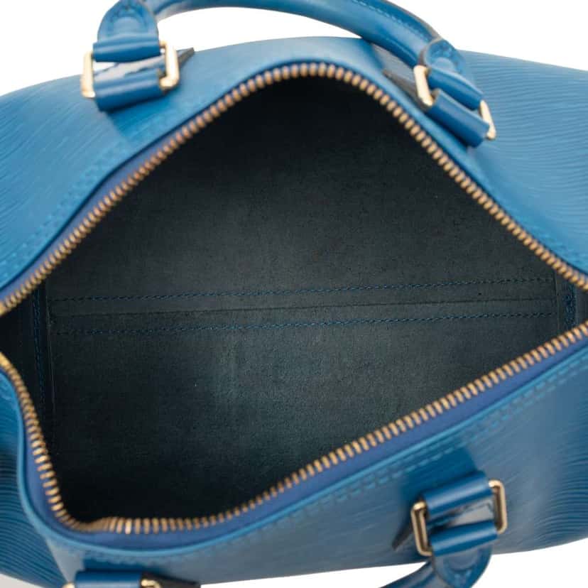 Louis Vuitton Epi Speedy 25 Blue Leather Very good condition - Model View