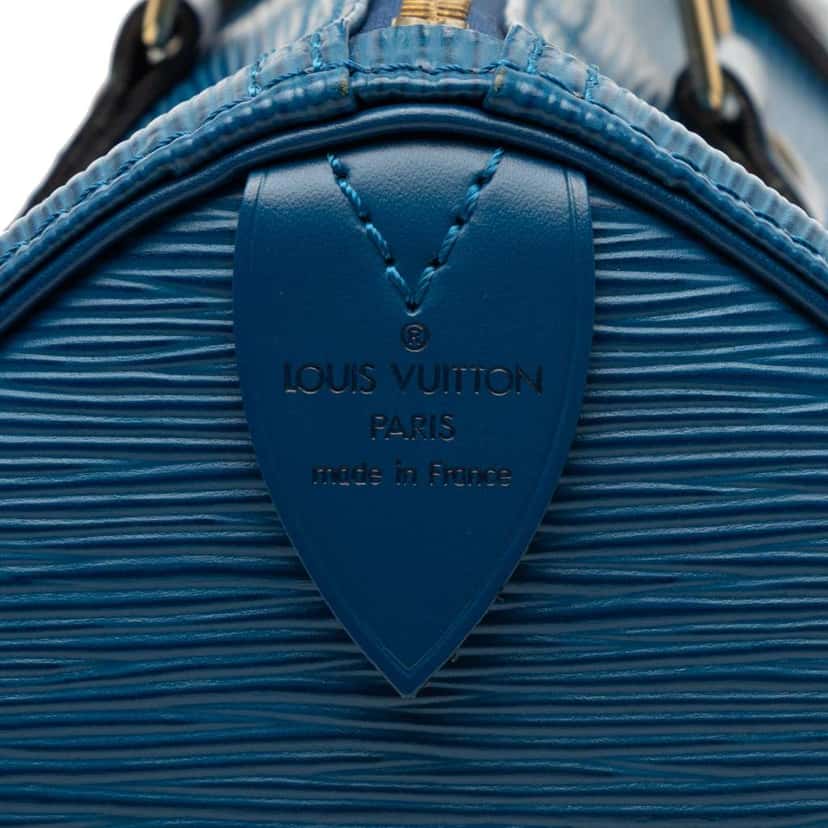 Louis Vuitton Epi Speedy 25 Blue Leather Very good condition - Box View