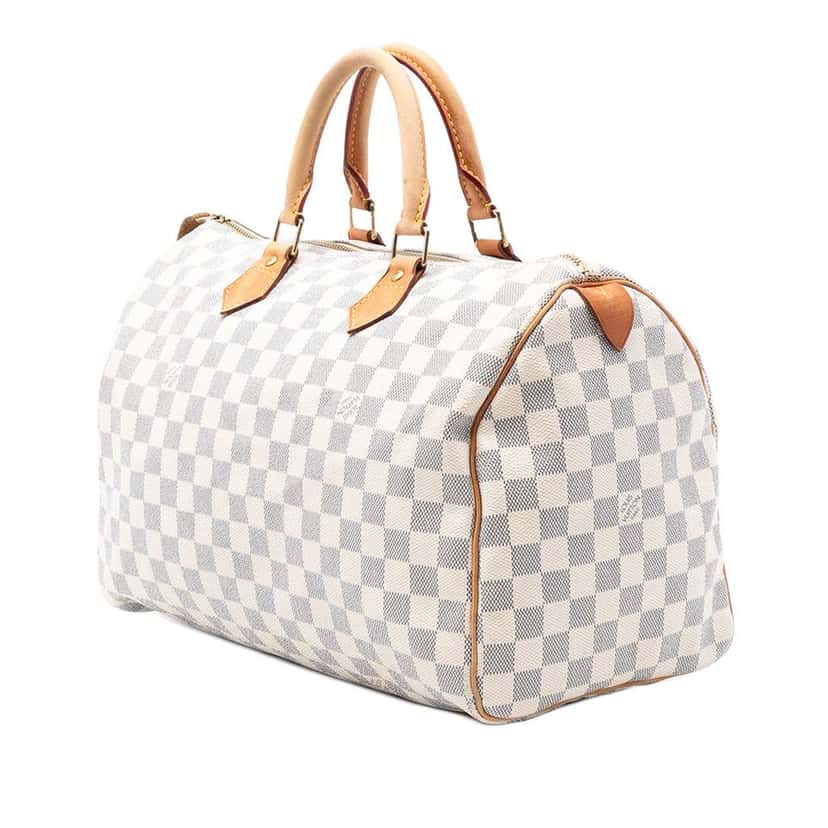 Louis Vuitton Damier Azur Speedy 35 White Very good condition - Back View